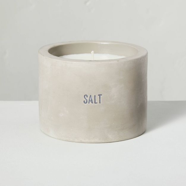 5oz Salt Soy Blend Mini Cement Candle - Hearth &#38; Hand&#8482; with Magnolia | Target