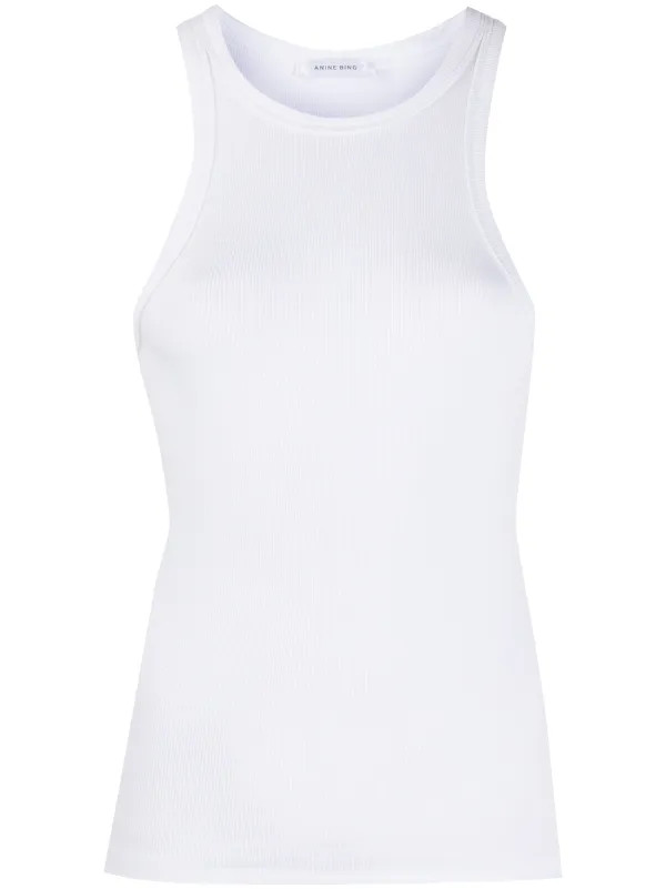 ANINE BING Eva Organic Cotton Tank Top - Farfetch | Farfetch Global