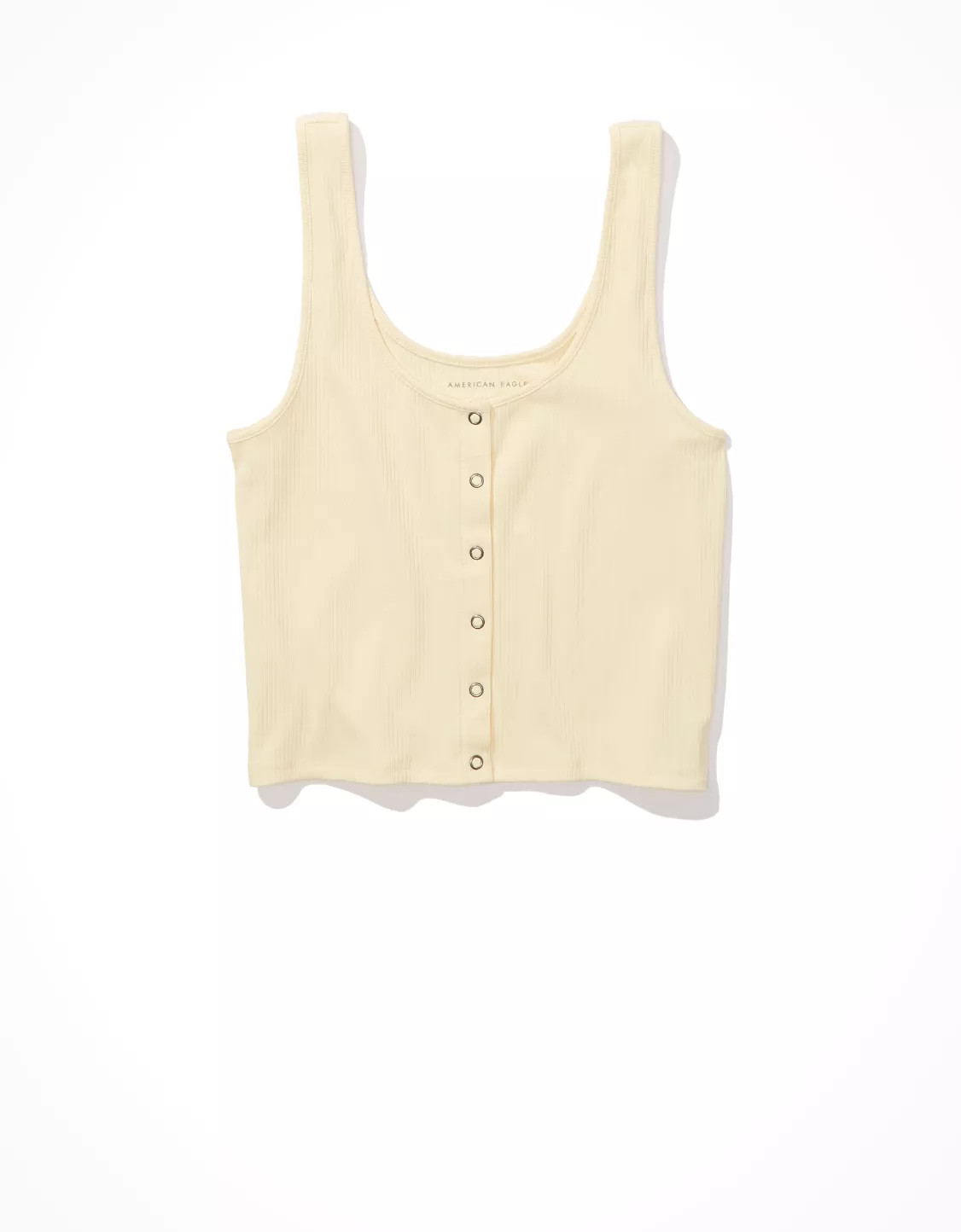 AE Cropped Snap-Front Tank Top | American Eagle Outfitters (US & CA)