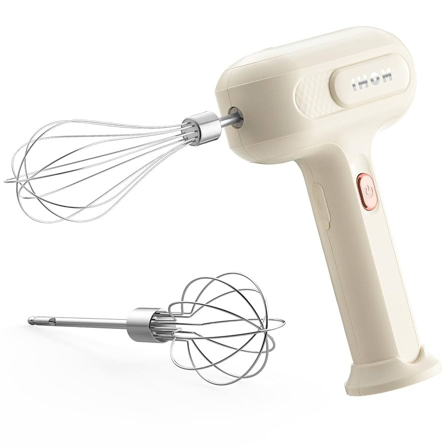 Hand Mixer- IHM-1001E Hand Mixer Electric Handheld with USB Rechargeable, 3 Speed Self-Control El... | Amazon (US)