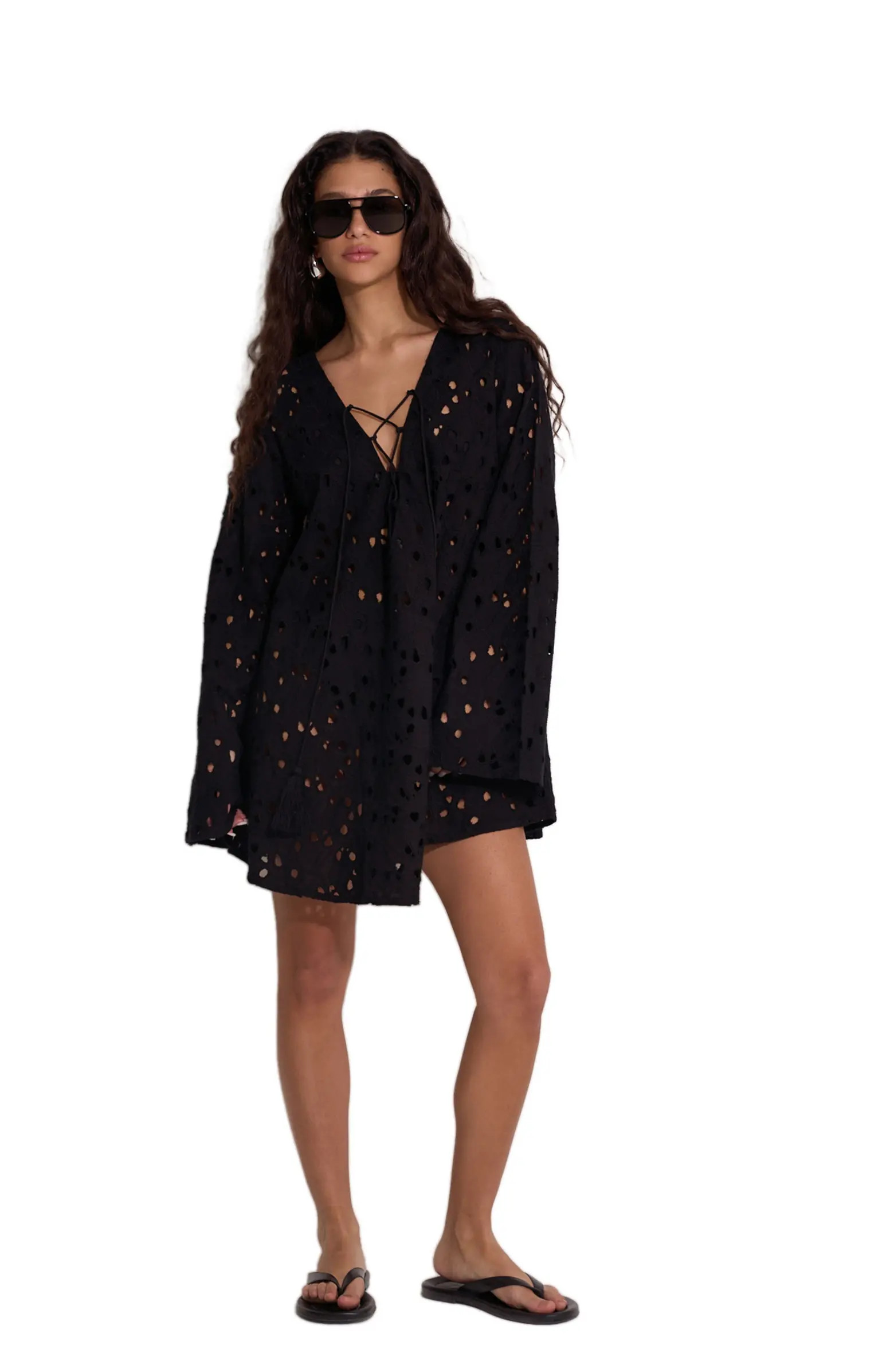 Coastal Lace Mini Dress Cover-Up | Nordstrom