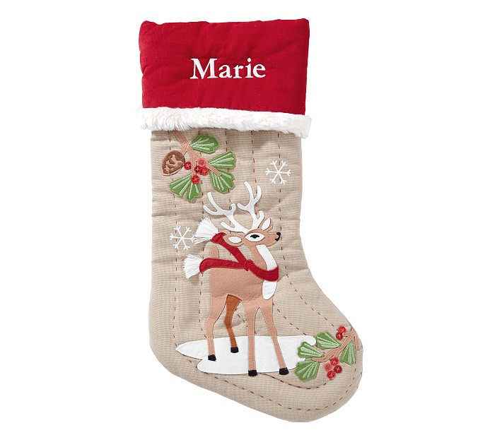 Reindeer Woodland Christmas Stocking | Pottery Barn Kids