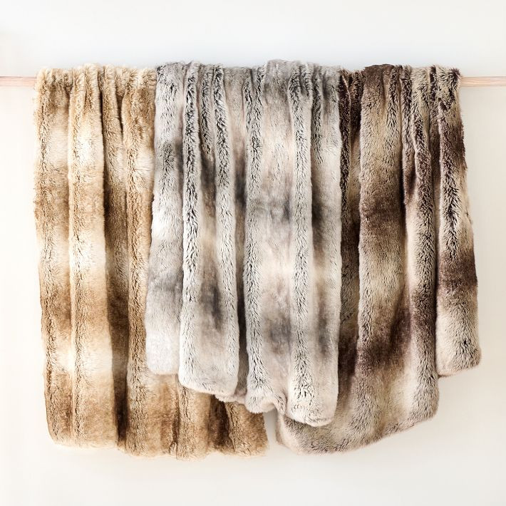 Faux Fur Ombre Throws | West Elm (US)