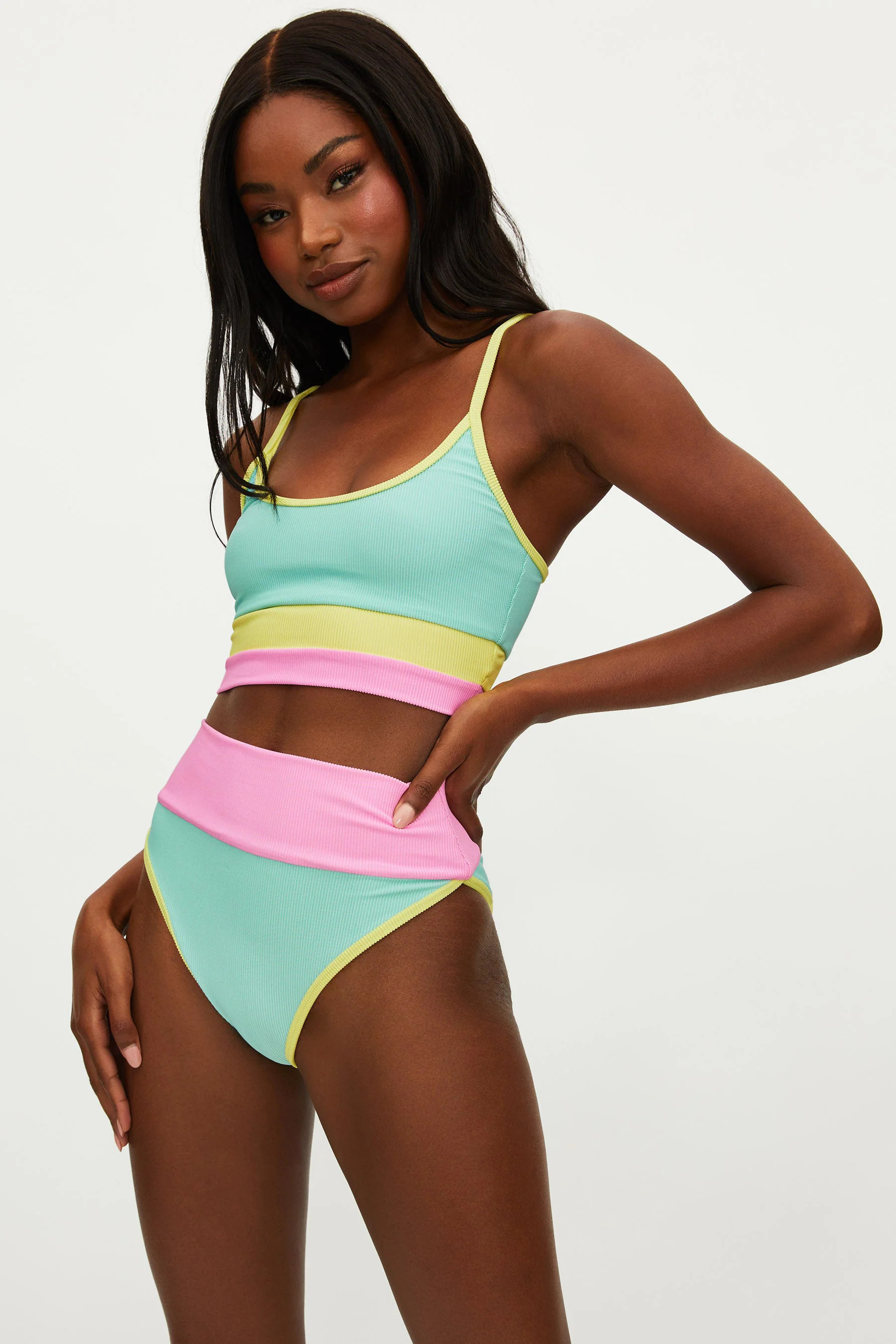 Emmy Bottom Pastel Macaron Colorblock | Beach Riot