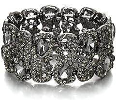 EVER FAITH Women's Austrian Crystal Costume Teardrop 8-Shaped Knot Elastic Stretch Bracelet | Amazon (US)