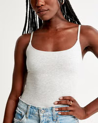 Cotton Seamless Fabric Cami Bodysuit | Abercrombie & Fitch (US)