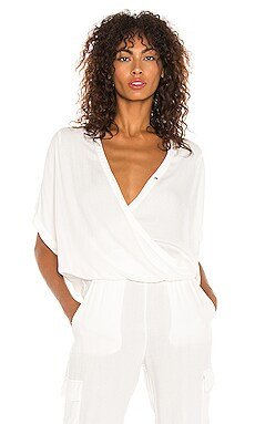 Bobi Beach Crepe Top in Ivory from Revolve.com | Revolve Clothing (Global)