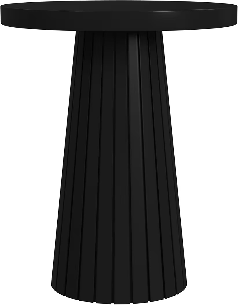 Spatial Order Black Mango Wood End/Side Round Table | Amazon (US)