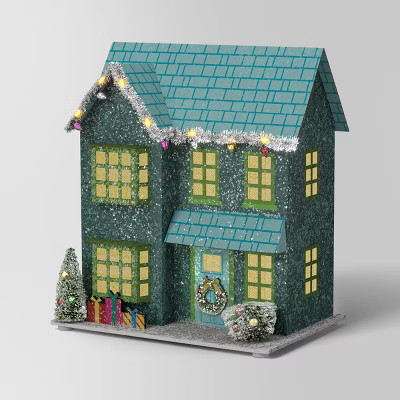 Christmas Glitter House Blue - Wondershop™ | Target