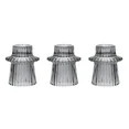 Mainstays 3" Smoke Glass Ribbed Candle Holder, Set of 3 | Walmart (US)