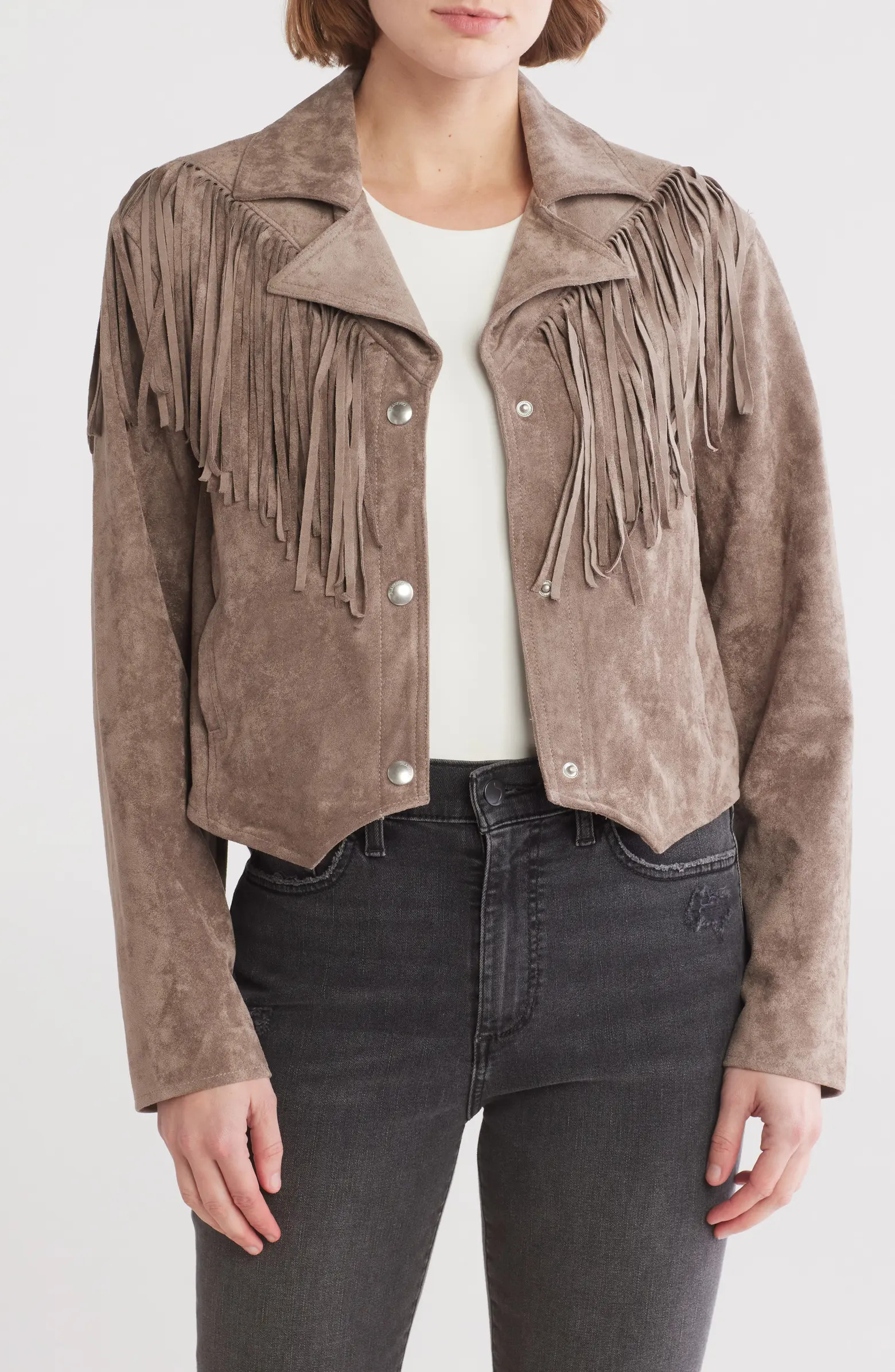 Fringe Faux Suede Jacket | Nordstrom Rack