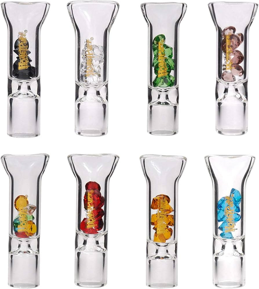 8mm Transparent with Diamond Glass Cigarettes Filter Tips, Reusable Flat Mouth, Easy Clean-Pack o... | Amazon (US)