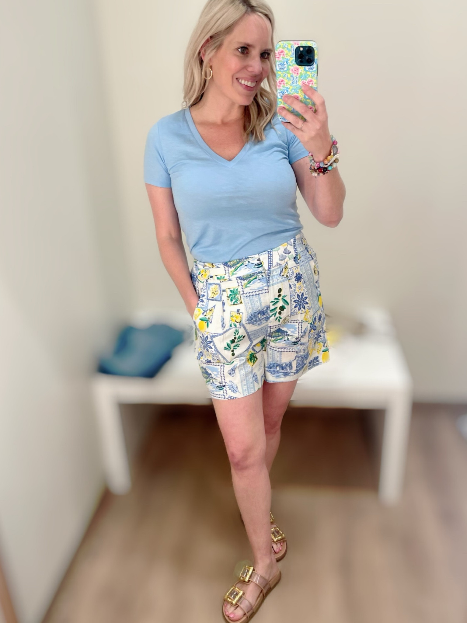 Elastic back linen blend pleated shorts with lemon print 

#LTKFindsUnder100 #LTKOver40 #LTKFindsUnder50