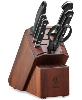 Zwilling Pro 7pc Knife Block Set - Brown | Macy's