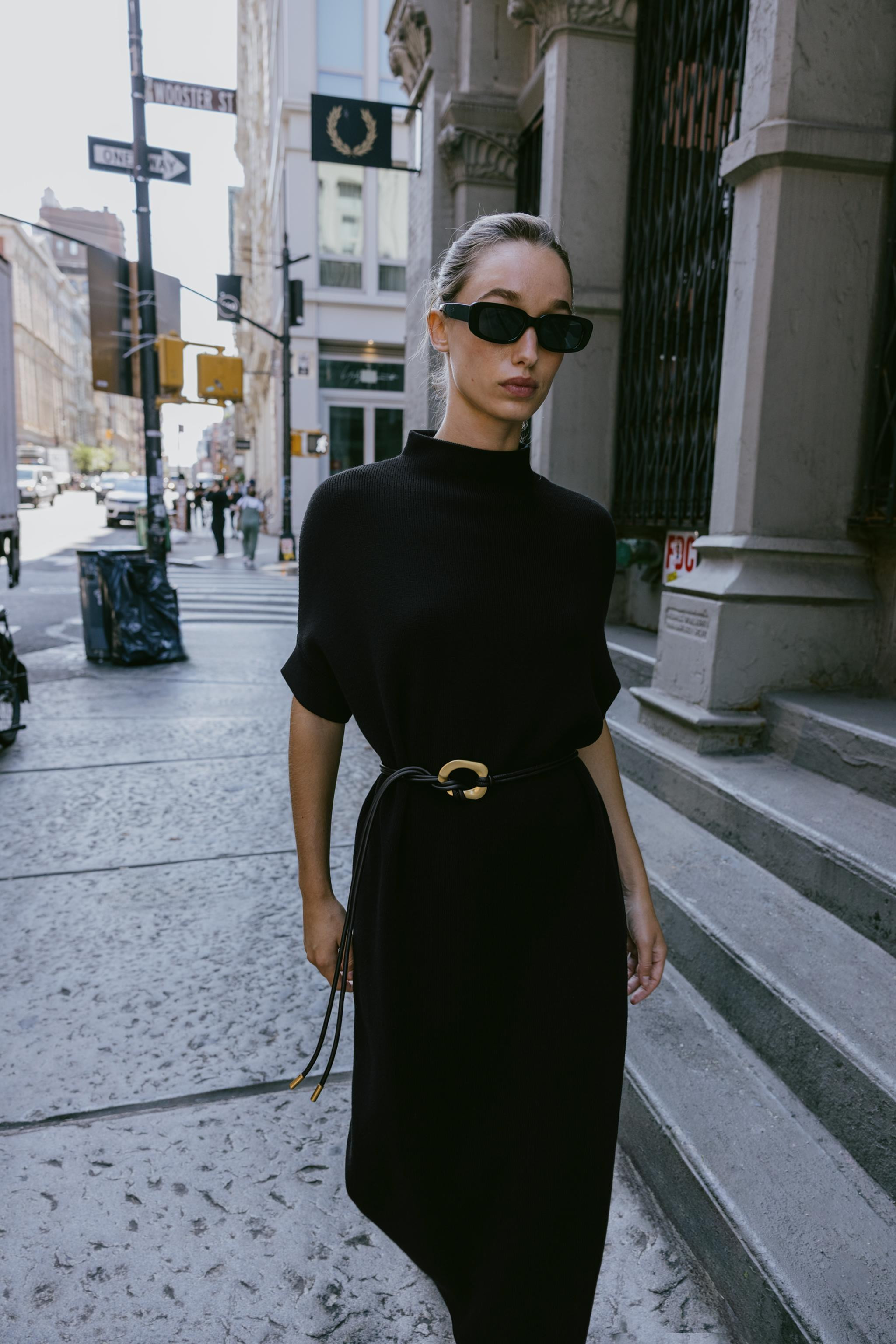 KNIT BELTED DRESS | Zara US