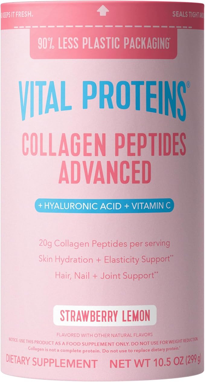 Vital Proteins Collagen Peptides Advanced, Hydrolyzed Peptides with Hyaluronic Acid and Vitamin C... | Amazon (US)
