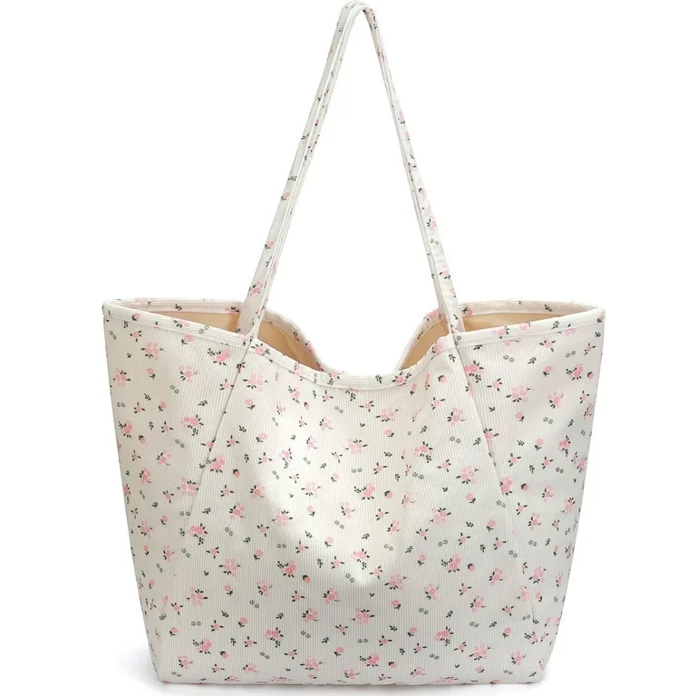 Gocvo Corduroy Tote Bag, Extra Large Tote Bag for Women, Soft and Lightweight Lady Handbags for T... | Walmart (US)