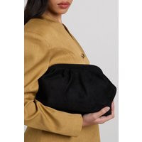 boohoo Women's Faux Suede Slouchy Clutch Bag in Black | boohoo (US & Canada)