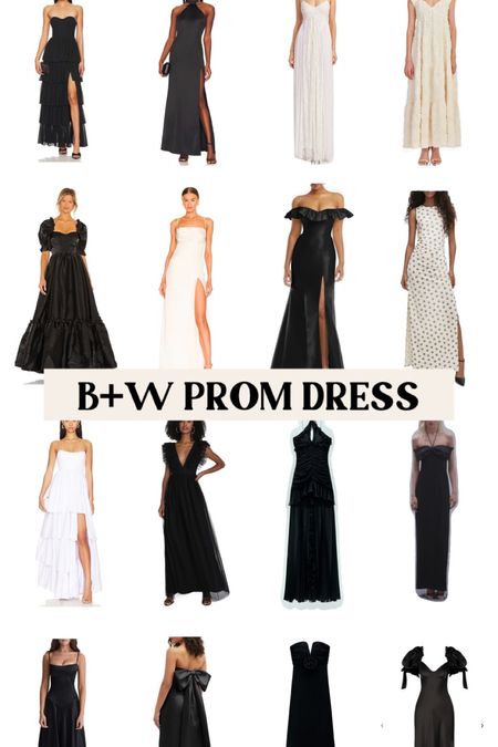 prom blacks and whites 🤍