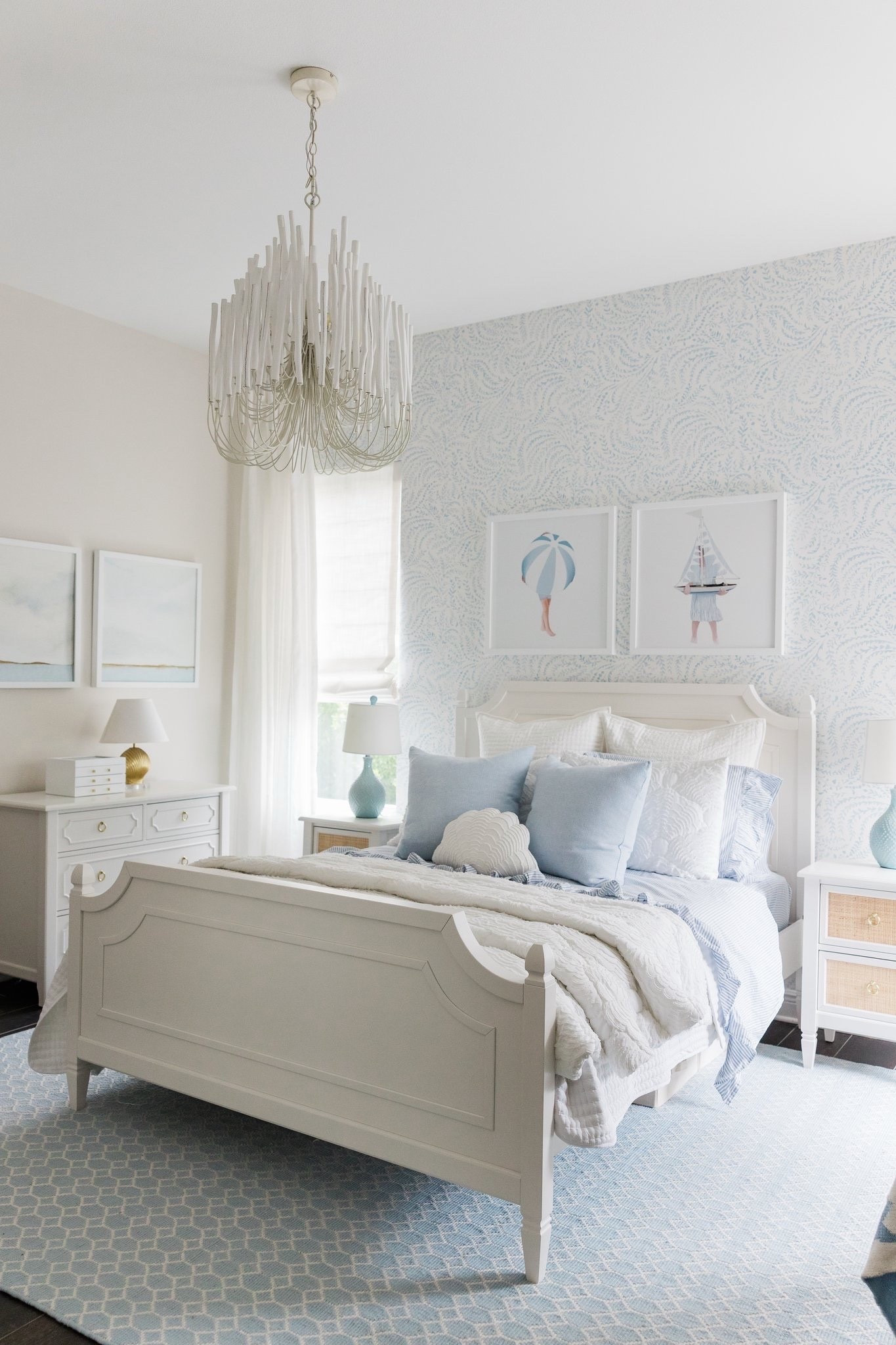A shared blue bedroom for two little girls in our Florida home. 

#LTKHome #LTKmomlife