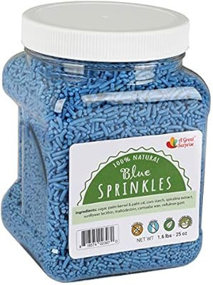 100% NATURAL Blue Sprinkles – No Artificial Dyes – Gluten Free, Vegan, Lactose Free, Bulk– ... | Amazon (US)