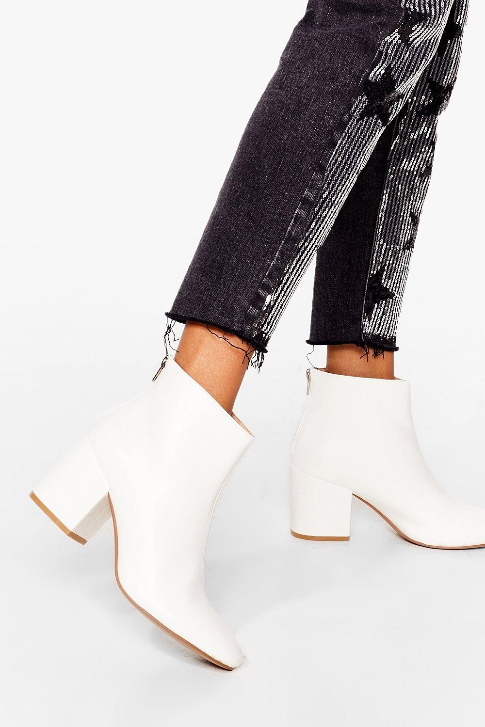 Stand By Me Faux Leather Ankle Boots | NastyGal (US & CA)