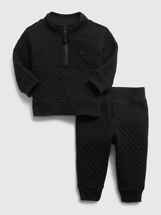 Baby Quilted Half-Zip Outfit Set | Gap (US)
