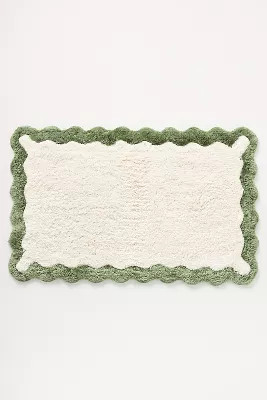 Maeve by Anthropologie Scalloped Cotton Bath Mat | Anthropologie (US)