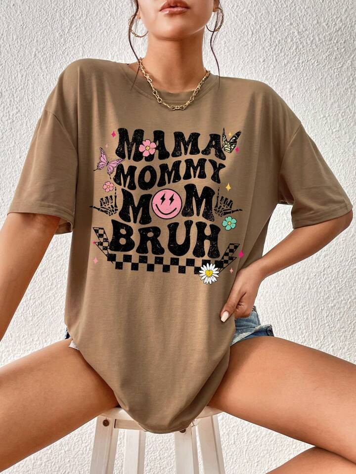 MAMA MOMMY MOM BRUH SHIRT | SHEIN
