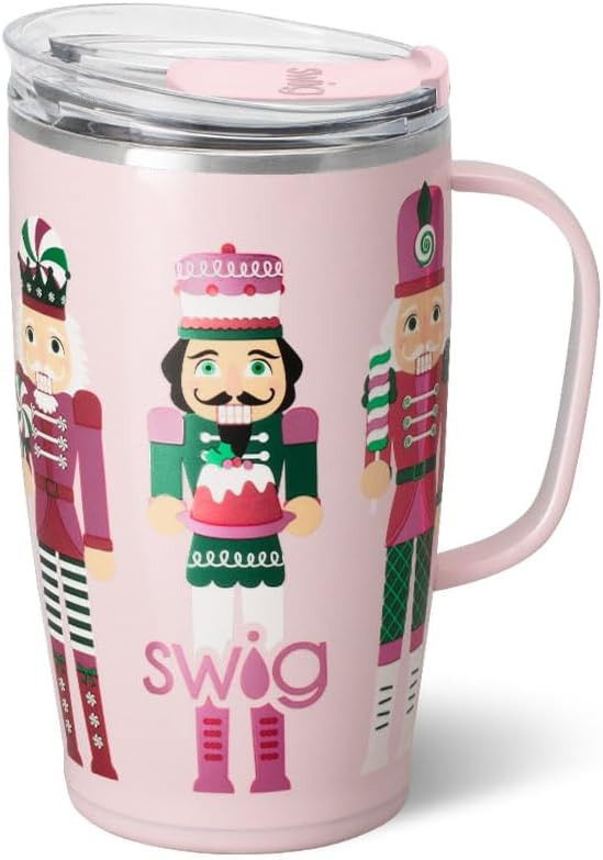 Swig Life 18oz Travel Mug, Insulated Tumbler with Handle and Lid, Travel Coffee Mug, Cup Holder F... | Amazon (US)