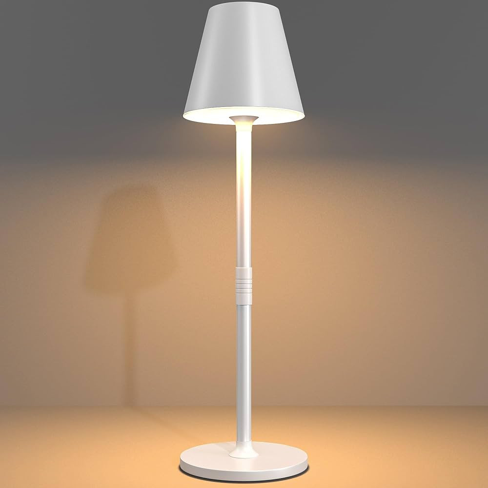 Timjorman Modern LED Cordless Table Lamp, 4000mAh Rechargeable Battery, 3 Level Brightness Night ... | Amazon (US)