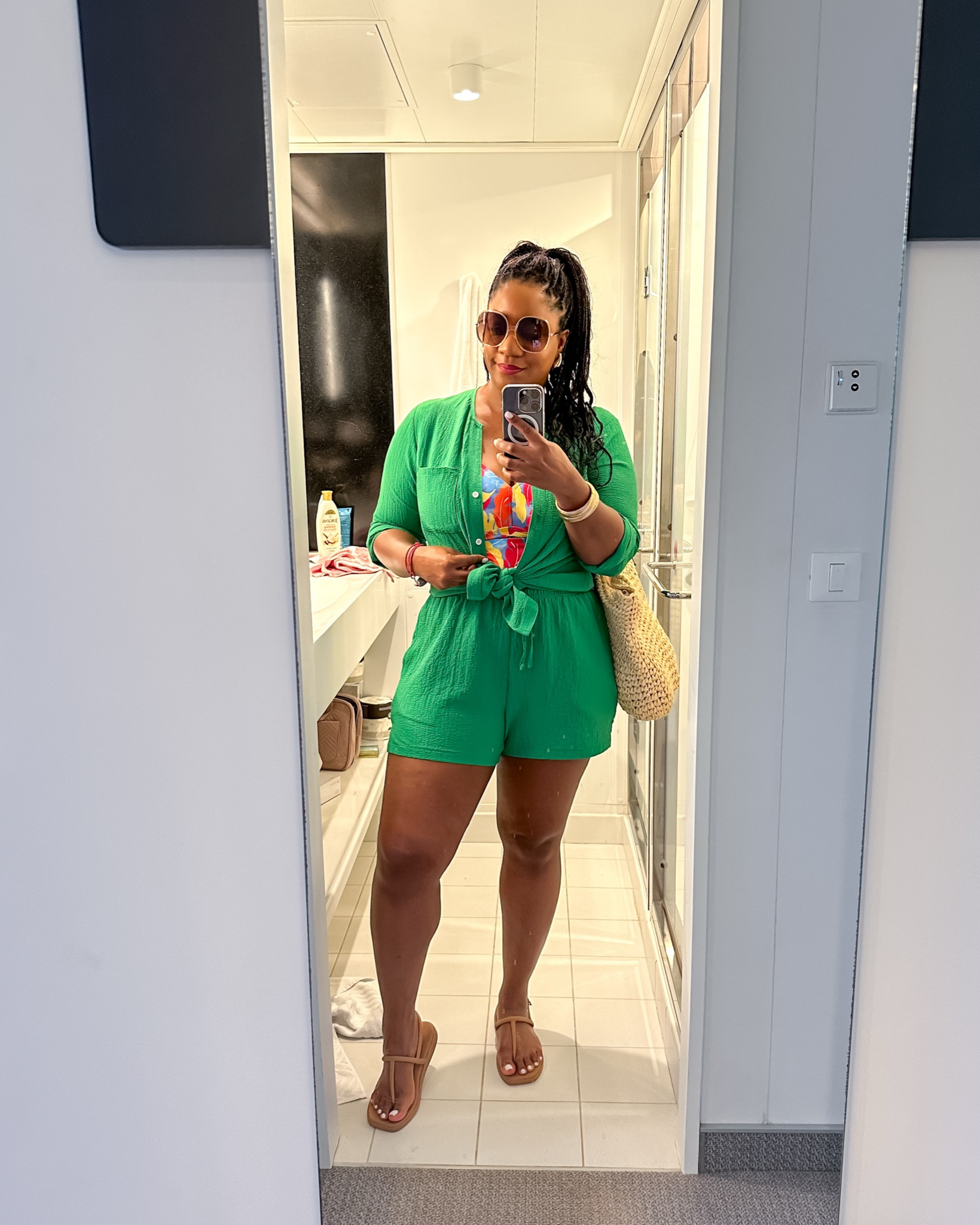 Color coordinating my outfits on this trip & I’m loving how they’re turning out! The fabric on this set is soft, breathable and lightweight — perfect for warm weather! I bought this set last June, and I have styled it so many ways!

Wearing a L in both the swimsuit and lounge set! 

beach vacation | beach vacay | bikini | beach look | vacay look | swimsuit | vacation | Amazon swim | Amazon finds | colorful one piece swimsuit with sleeves | swim coverup | swimsuit coverup 

#LTKSwim #LTKStyleTip #LTKTravel #LTKFindsUnder50