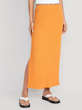 Pull-On Rib-Knit Maxi Skirt for Women | Old Navy (US)