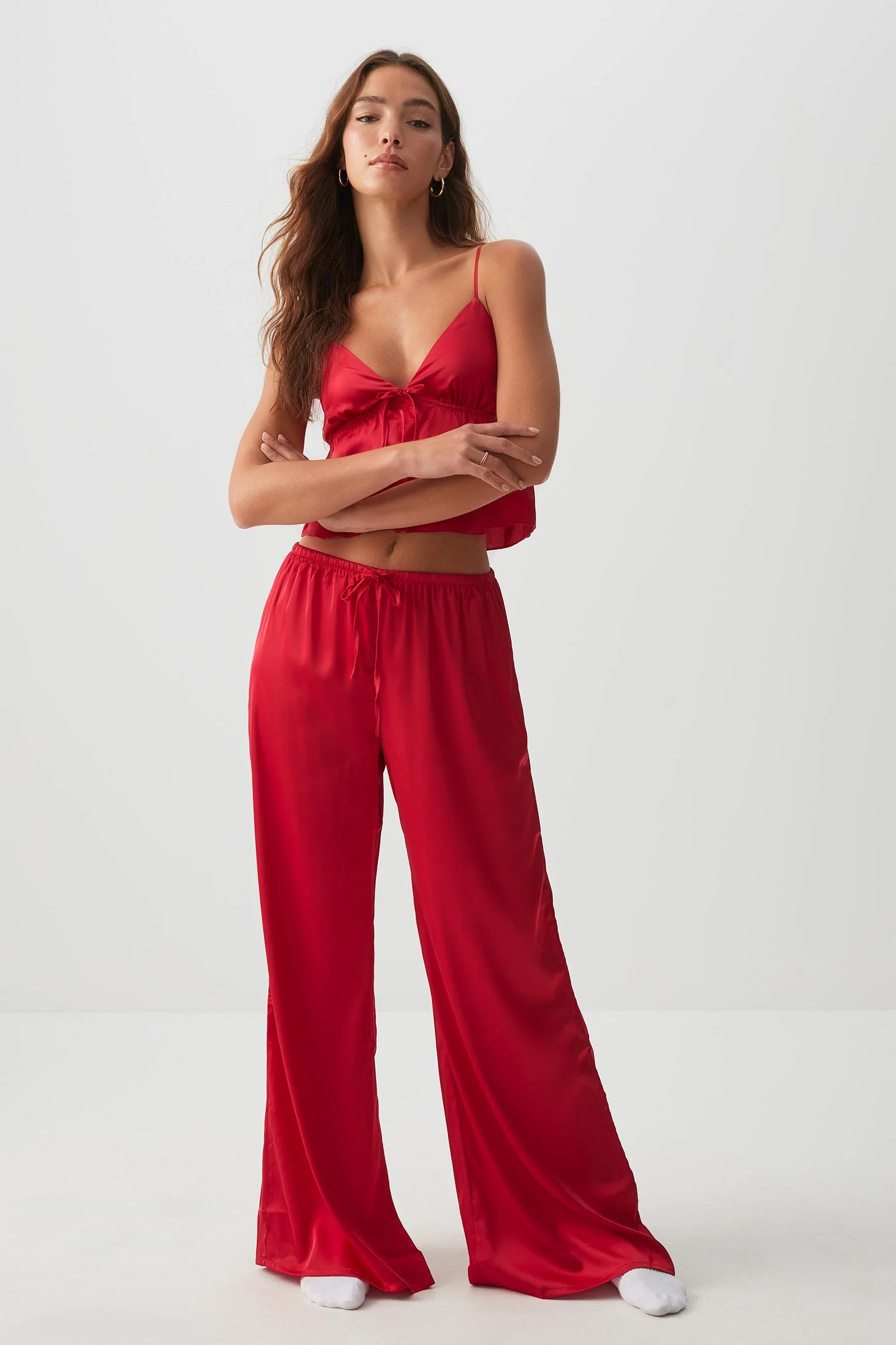 Wide Leg Satin Lounge Pants | Ardene