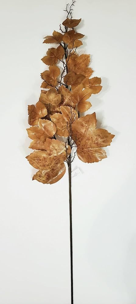 Fall Old Maple Leaves 7 pc Stem 48"" Twig Branch Fall Decorating Farmhouse Style 4ft Tall Natural... | Amazon (US)