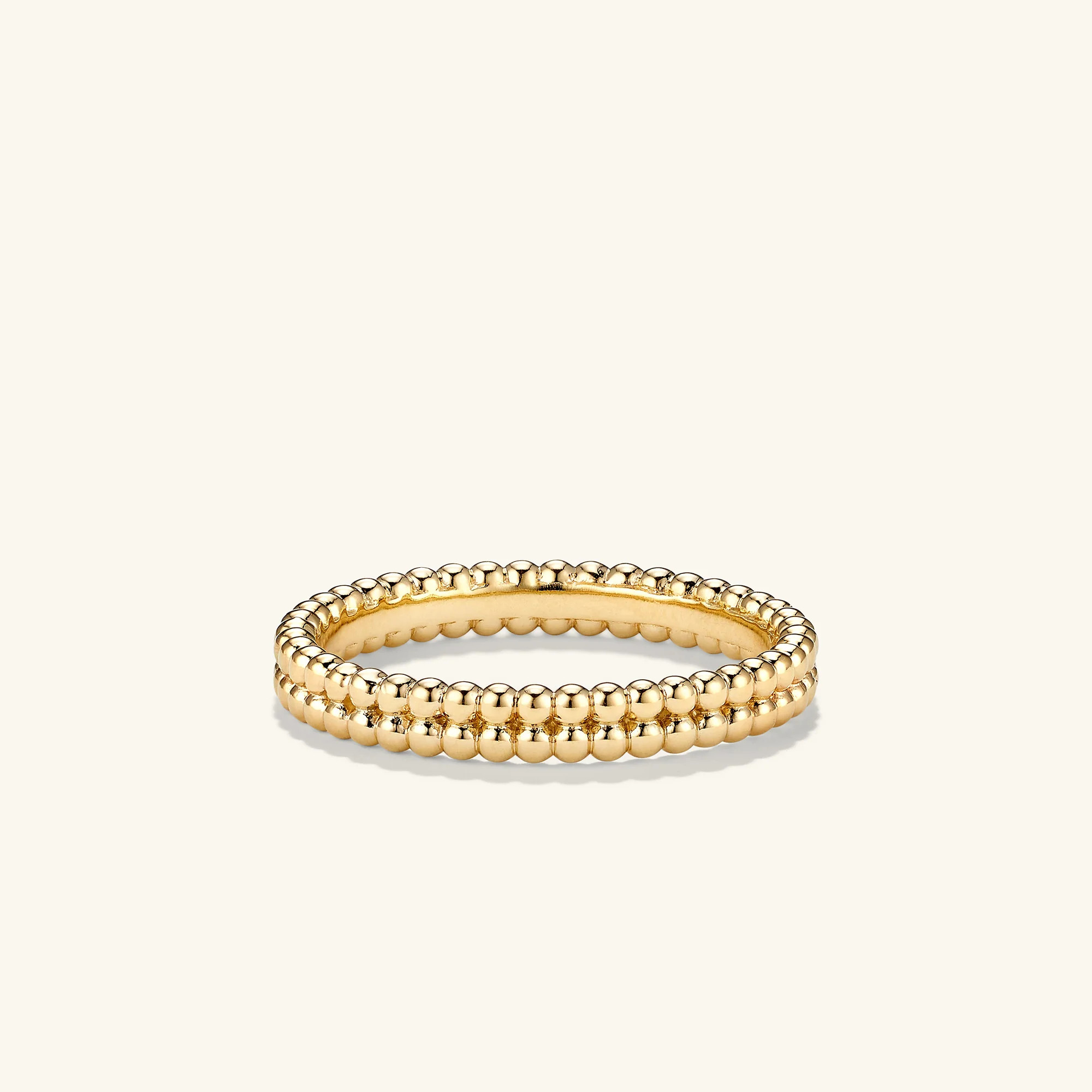 Duo Beaded Stacker Ring | Mejuri Fine Crew