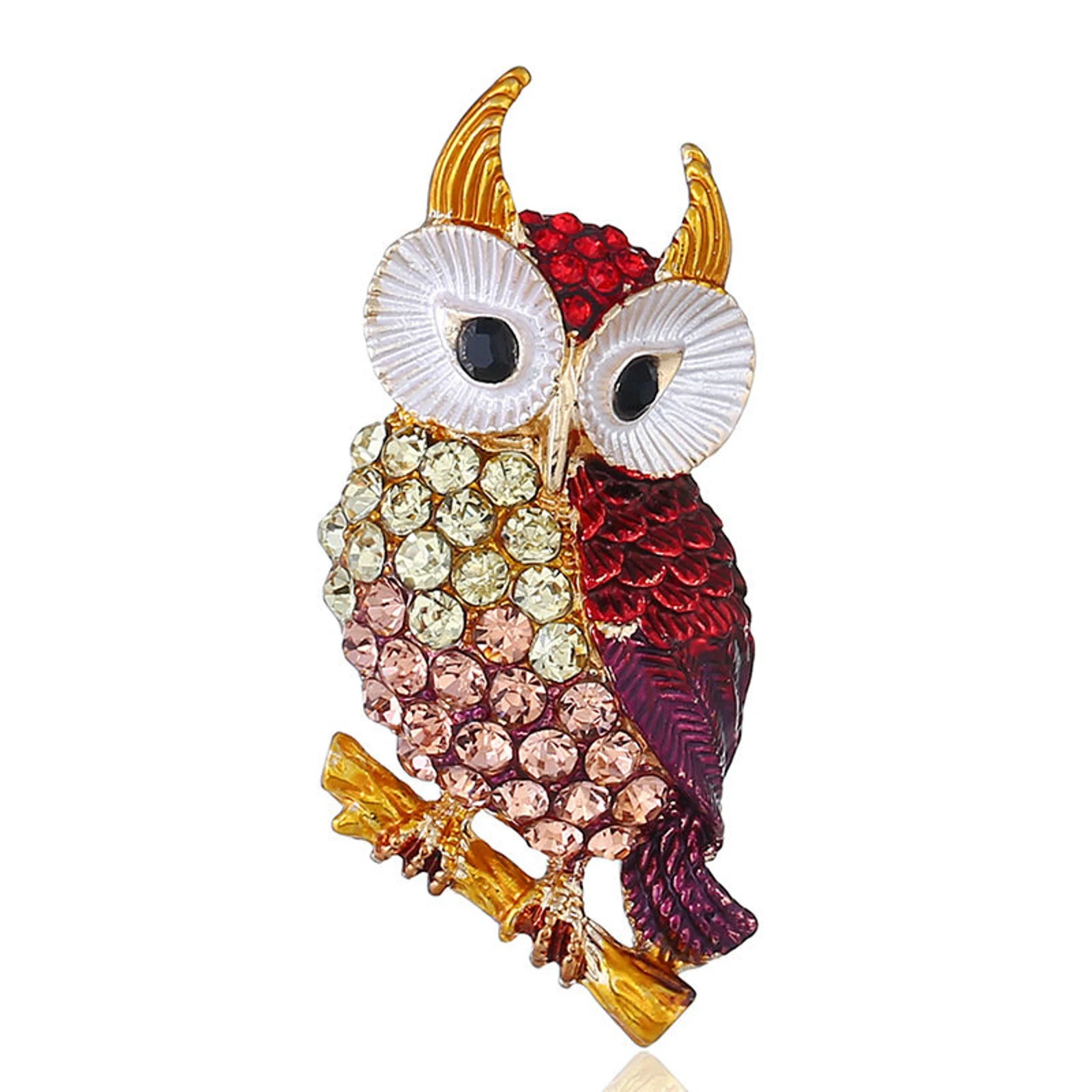 Eule Pin Eulenbrosche Vintage Brosche Tier Anstecker Eulenschmuck schrullig lila Schmuck lila Ema... | Etsy (US)