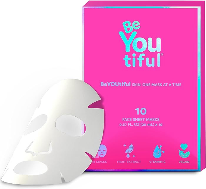 BeYoutiful 10 Face Mask Gift Set for Kids and Teens, 10 Individually Wrapped Hydrating Sheet Mask... | Amazon (US)