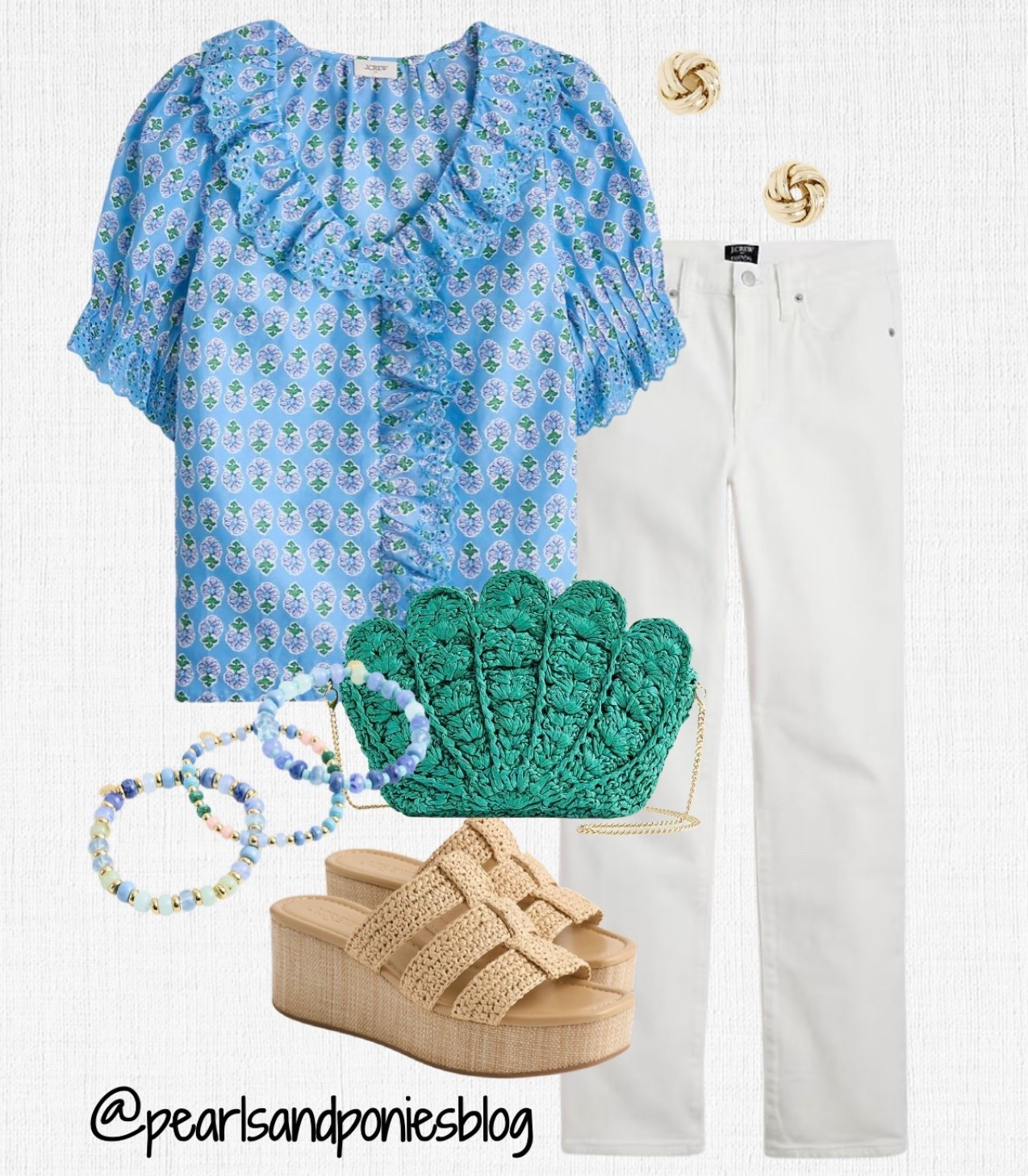 Spring at J.Crew Factory 🌸

•white denim• ruffle top• woven sandals and bag•

#LTKOver40 #LTKMothersDay #LTKSeasonal