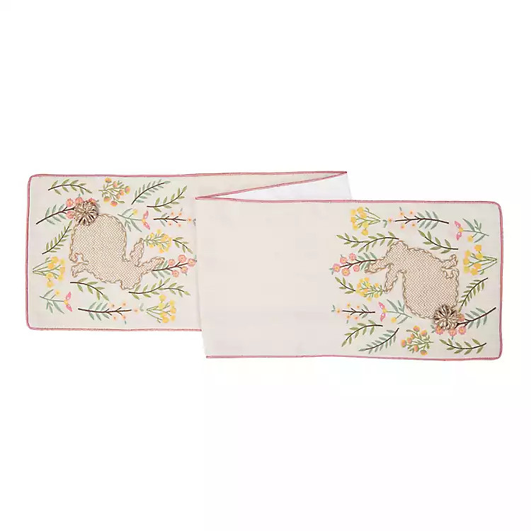 Chevron Garden Bunny Table Runner | Kirklands