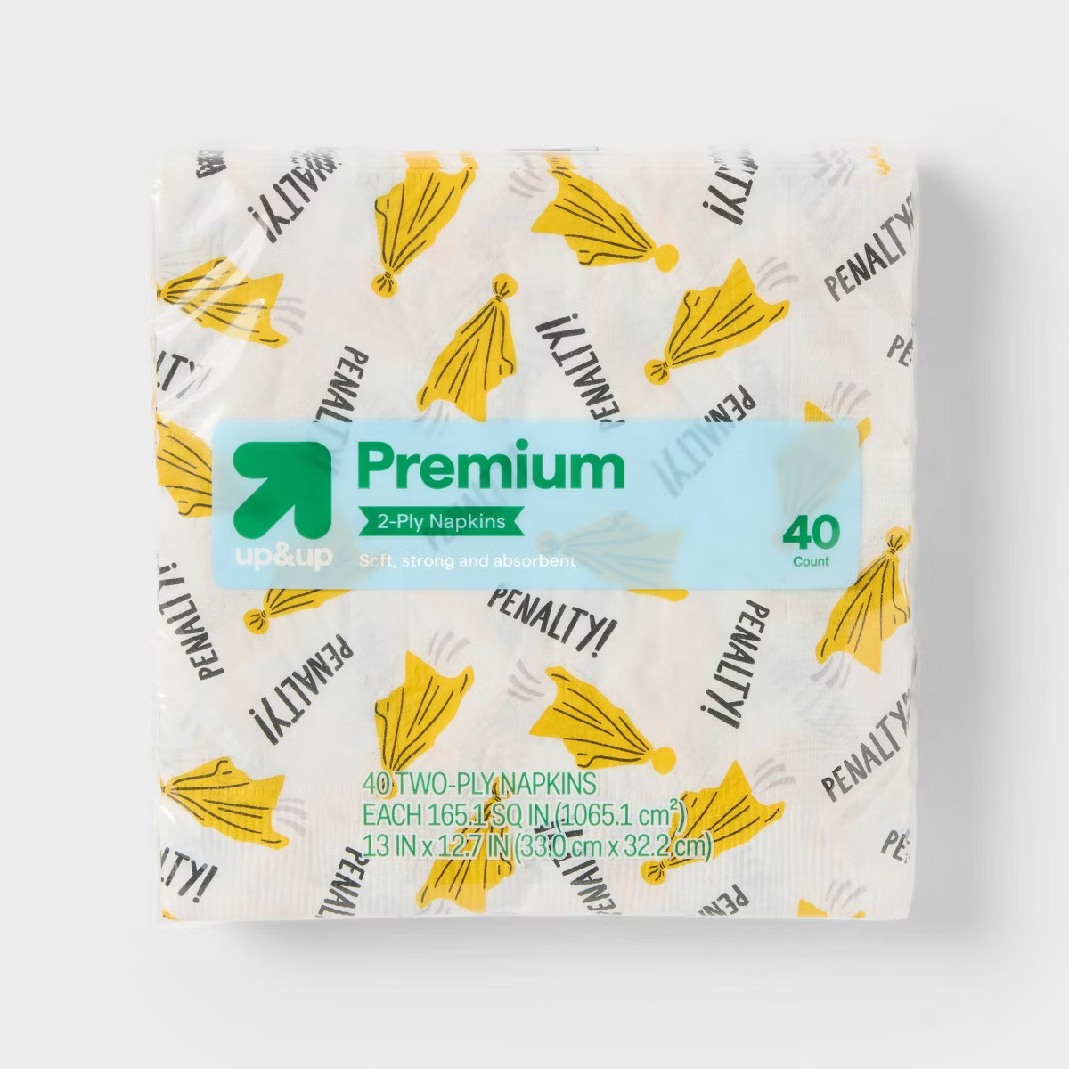 Game Day Printed Napkins - Penalty Flags - 2ply - 40ct - up&up™ | Target