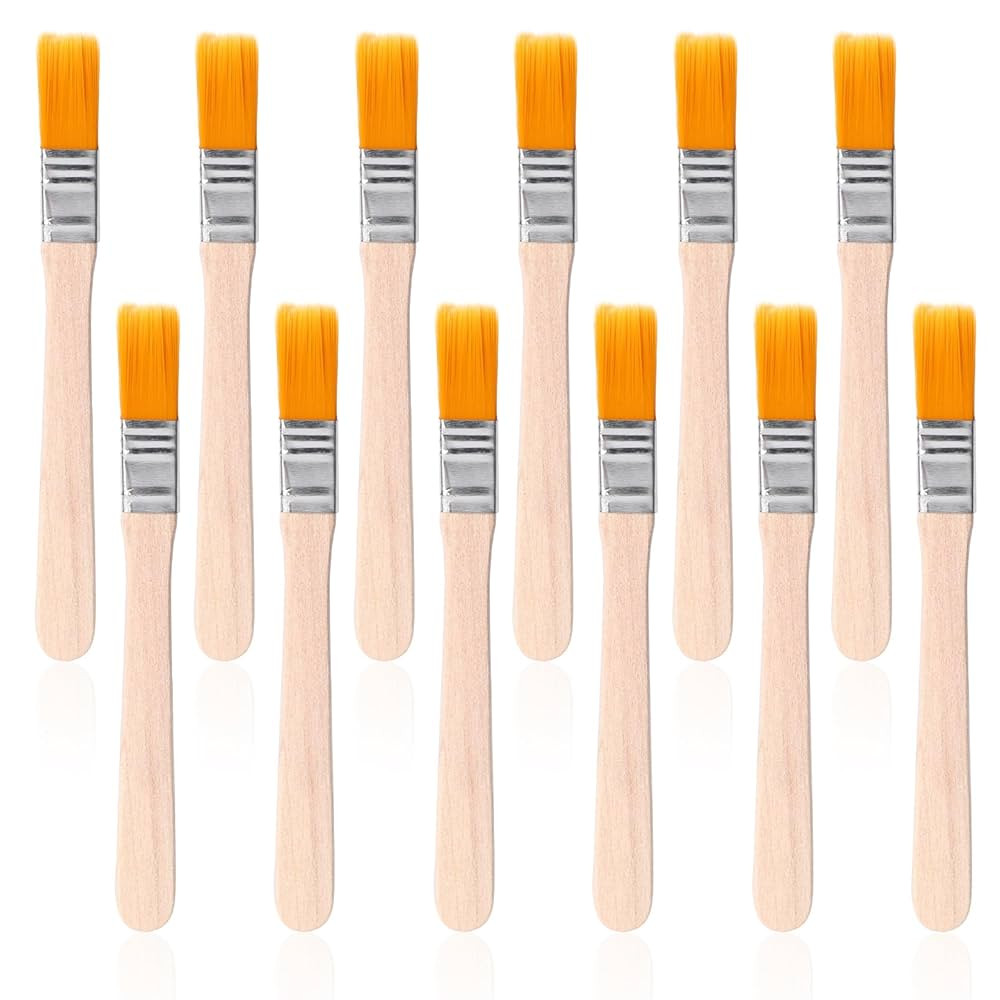 12 Pcs Paint Brush 5 Inch Trim Painting Tool Soft Bristle with Wood Handle Small Paint Brushes fo... | Amazon (US)