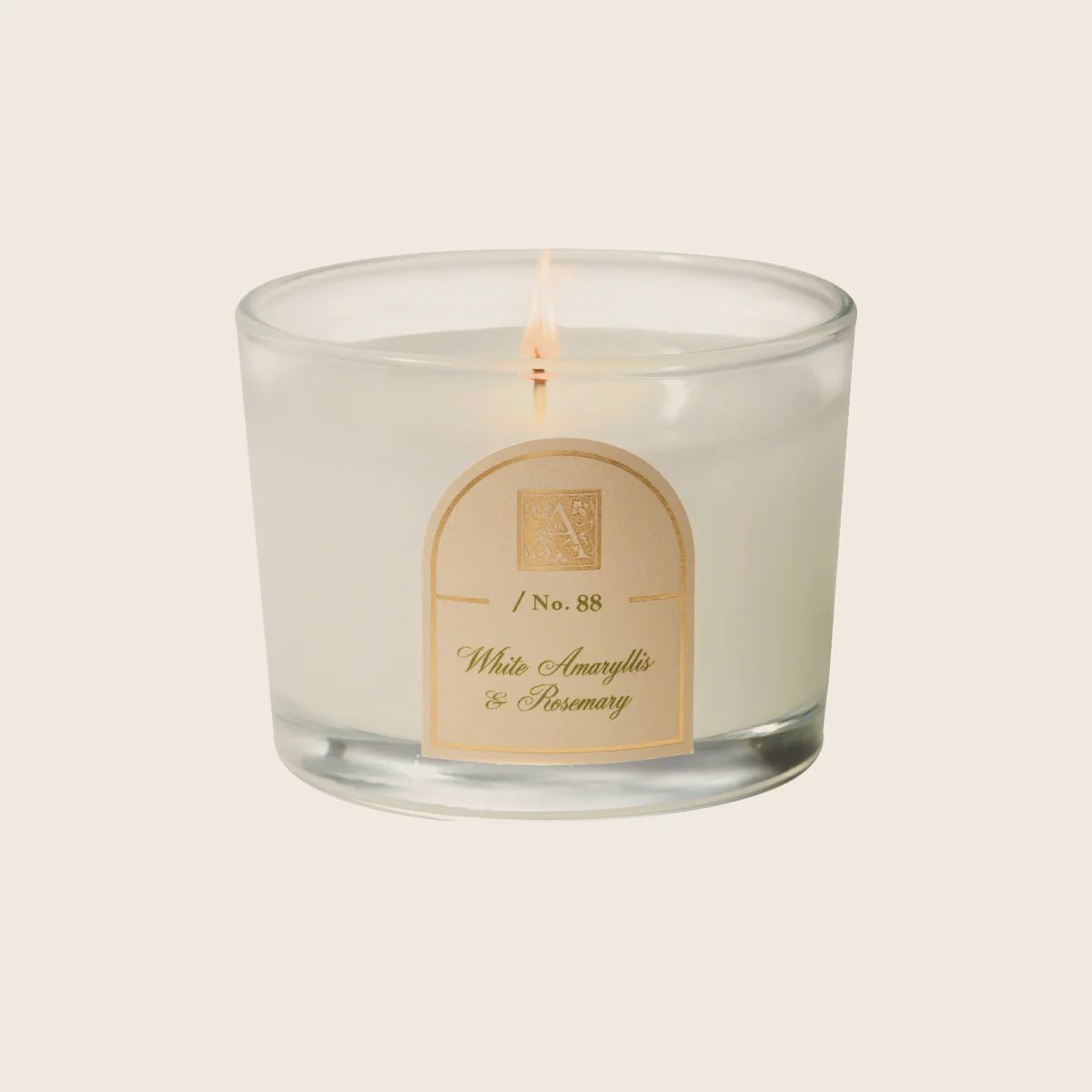 White Amaryllis & Rosemary - Petite Tumbler Glass Candle | Aromatique