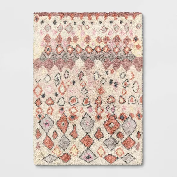 Alexandra Diamond Moroccan Hand Tufted Shag Area Rug - Opalhouse™ | Target