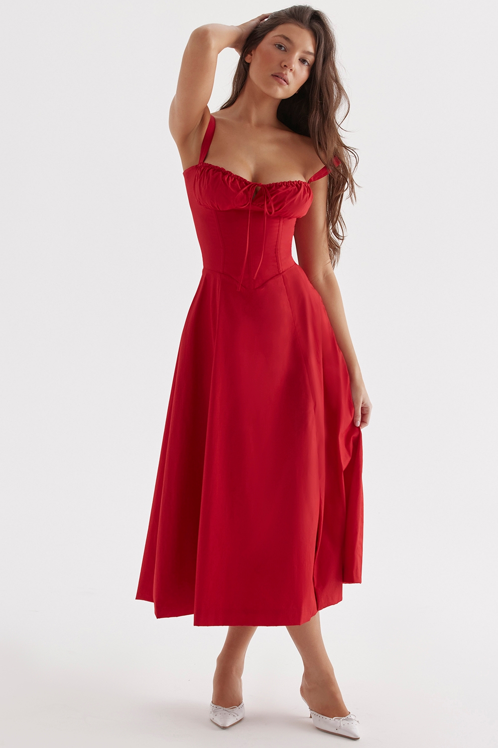 red rose bustier sundress | House of CB