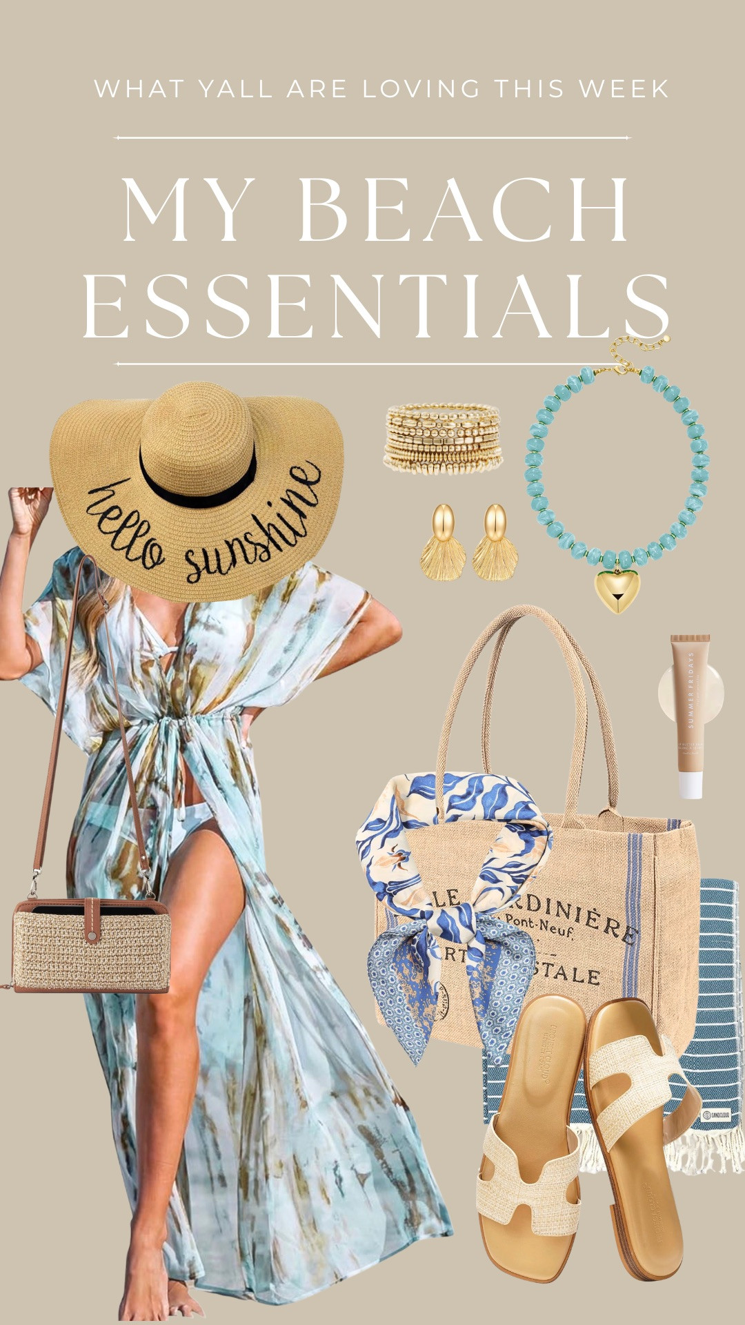 These are such great beach essentials for this summer! FABULOUS for vacations and pool days too! 
• 
• 
• 
• 
sandals, beach tote, swimwear, vacations, ootd, outfit inspo, spring break, summer break, travel, what i packed, beach outfit  

 #LTKootd #LTKSwim #LTKTravel