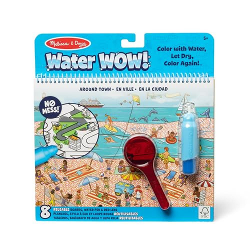 Melissa & Doug On the Go Water Wow! Reusable Water-Reveal Deluxe Activity Pad – Around Town | Amazon (US)