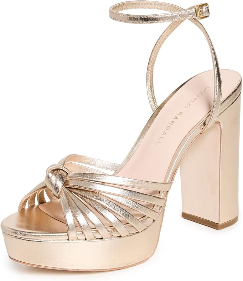 Loeffler Randall Women's Rivka Leather Knot Platform Sandals | Amazon (US)