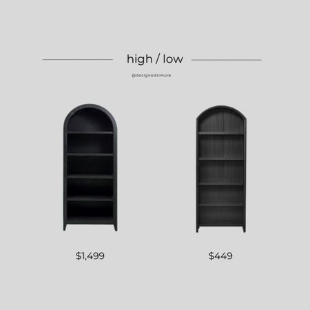 get the look, high low, splurge or save, black arch cabinet, Pottery barn fletcher bookcase, hearth and hand furniture, Target furniture, arched bookcase, arch bookcase

#LTKhome #LTKstyletip #LTKFind