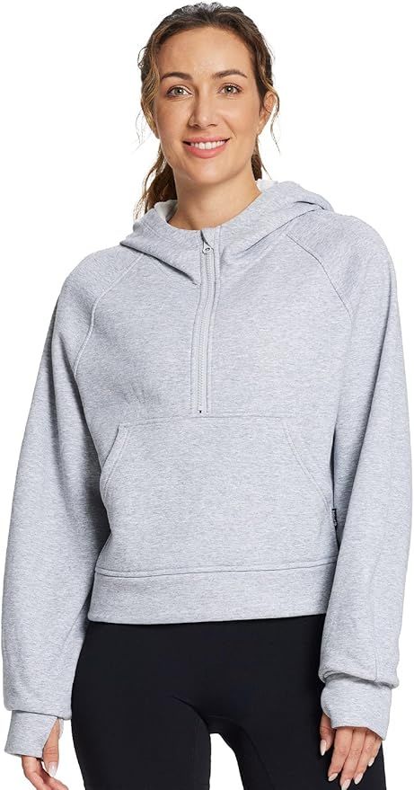 BALEAF Womens Hoodies Fleece Lined Half Zip Pullover Sweatshirts Long Sleeve Workout Tops Winter ... | Amazon (US)
